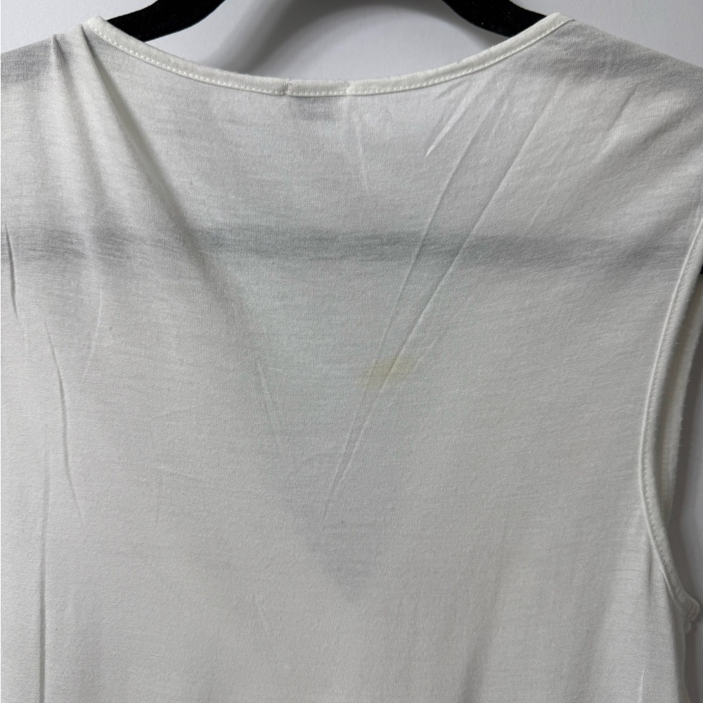 Splendid Top, S, White,Sleeveless, V Neck w/ gathered front Excellent Condition - Picture 8 of 11